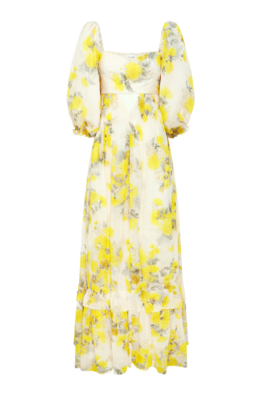 organic cotton floral printed maxi dress for summer