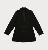 sustainable workwear knit blazer in black