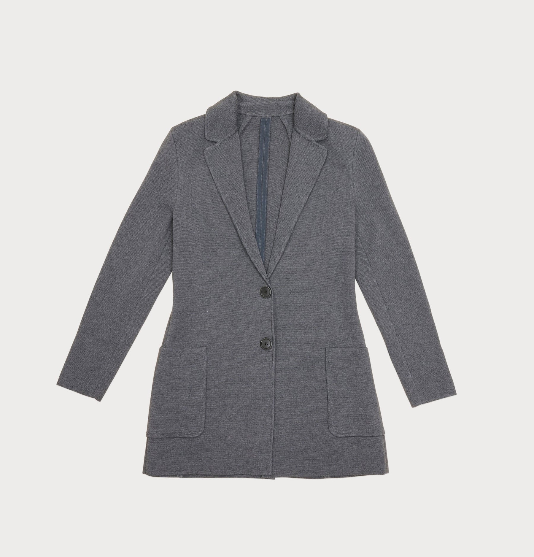 organic pima cotton blazer for women in grey