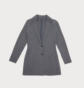 Two Button Unlined Knit Blazer