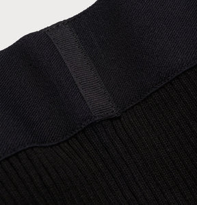 organic pima cotton knit skirt in black