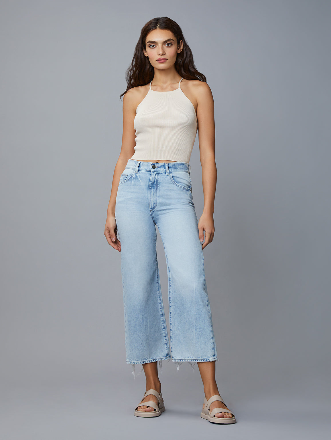 Hepburn Wide Leg High Rise Vintage | Jet Stream