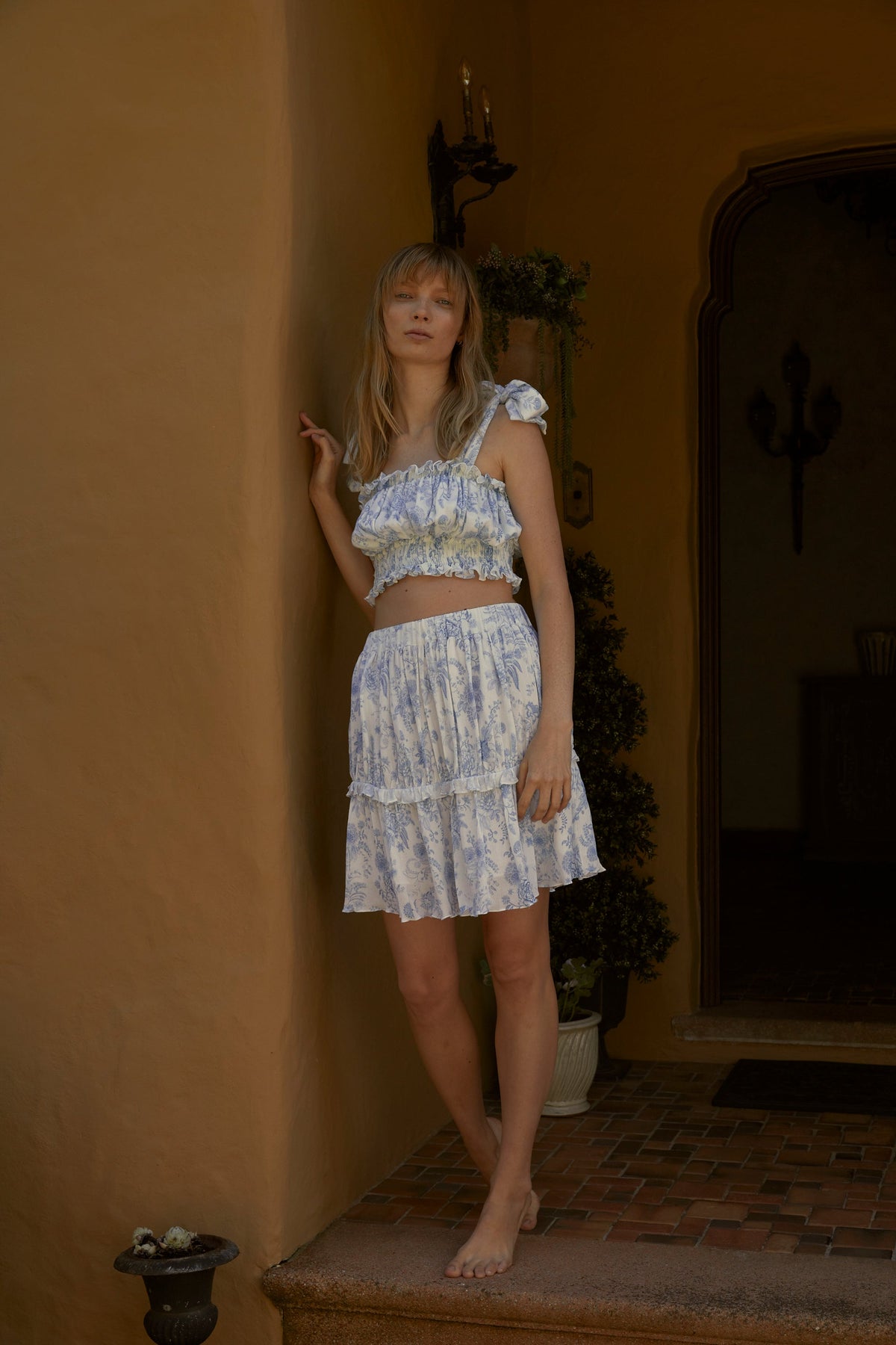 Flora Mini Skirt | Blue