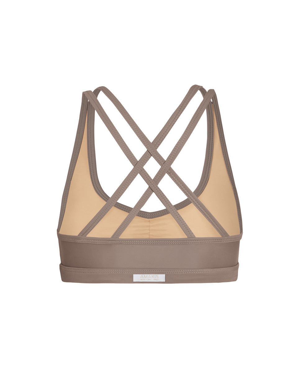 Anaka Eco Cross Back Bra - Mink