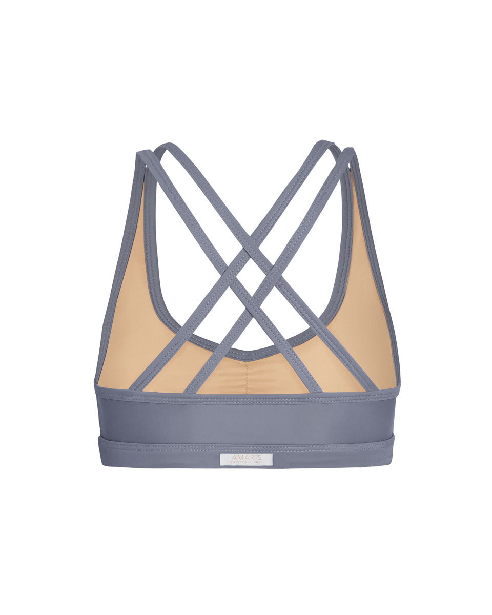 Anaka Eco Cross Back Bra - Storm