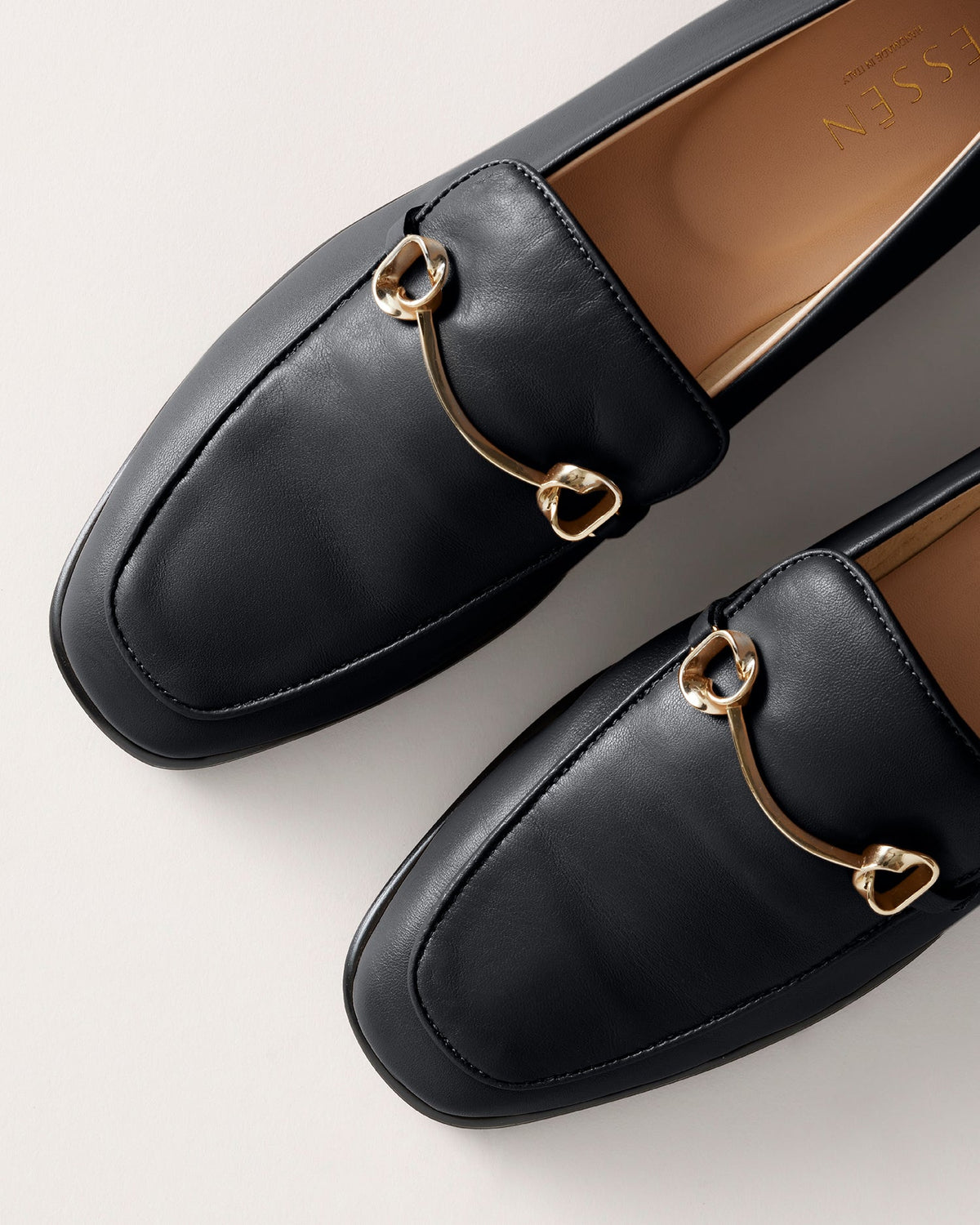 The Modern Moccasin - Black With Hardware  (MADE TO ORDER)