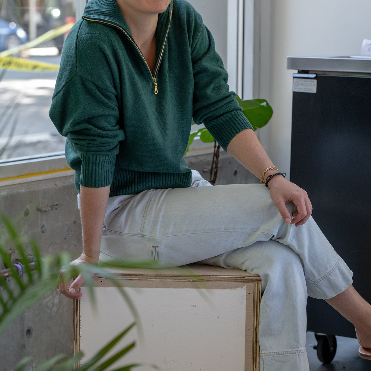 The Peggy Half-Zip Sweater